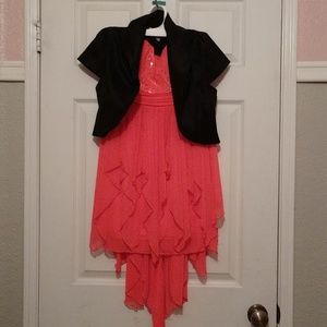 Neon coral dress
